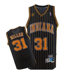 Men's Mitchell and Ness Indiana Pacers #31 Reggie Miller Authentic Navy Blue Throwback NBA Jersey