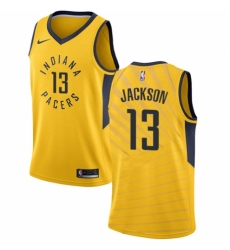 Youth Nike Indiana Pacers #13 Mark Jackson Authentic Gold NBA Jersey Statement Edition