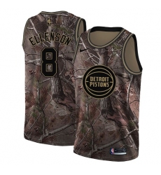 Youth Nike Detroit Pistons #8 Henry Ellenson Swingman Camo Realtree Collection NBA Jersey