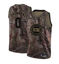 Youth Nike Detroit Pistons #0 Andre Drummond Swingman Camo Realtree Collection NBA Jersey