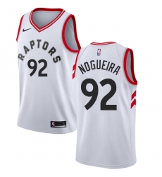 Men's Nike Toronto Raptors #92 Lucas Nogueira Authentic White NBA Jersey - Association Edition