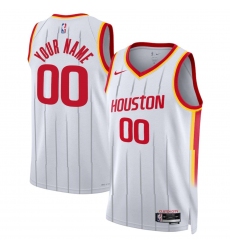 Men's Houston Rockets Actiive Player Custom White 2026-27 Association Swingman Stitched Jersey