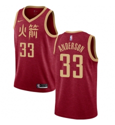 Youth Nike Houston Rockets #33 Ryan Anderson Swingman Red NBA Jersey - 2018 19 City Edition