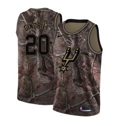 Men's Nike San Antonio Spurs #20 Manu Ginobili Swingman Camo Realtree Collection NBA Jersey