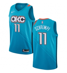 Youth Nike Oklahoma City Thunder #11 Detlef Schrempf Swingman Turquoise NBA Jersey - City Edition