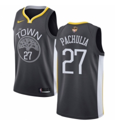 Women's Nike Golden State Warriors #27 Zaza Pachulia Swingman Black Alternate 2018 NBA Finals Bound NBA Jersey - Statement Edition