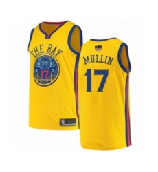 Men's Golden State Warriors #17 Chris Mullin Swingman Gold 2019 Basketball Finals Bound Basketball Jersey - City Edition