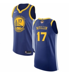 Youth Nike Golden State Warriors #17 Chris Mullin Authentic Royal Blue Road 2018 NBA Finals Bound NBA Jersey - Icon Edition