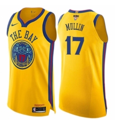 Youth Nike Golden State Warriors #17 Chris Mullin Swingman Gold 2018 NBA Finals Bound NBA Jersey - City Edition