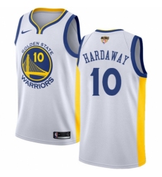 Women's Nike Golden State Warriors #10 Tim Hardaway Authentic White Home 2018 NBA Finals Bound NBA Jersey - Association Edition