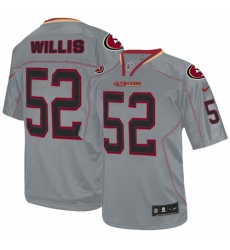 Men's Nike San Francisco 49ers #52 Patrick Willis Elite Lights Out Grey NFL Jersey