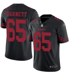 Men's Nike San Francisco 49ers #65 Joshua Garnett Limited Black Rush Vapor Untouchable NFL Jersey
