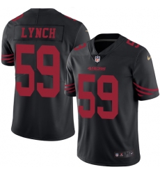 Men's Nike San Francisco 49ers #59 Aaron Lynch Limited Black Rush Vapor Untouchable NFL Jersey