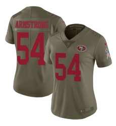 Women's Nike San Francisco 49ers #54 Ray-Ray Armstrong Limited Olive 2017 Salute to Service NFL Jersey