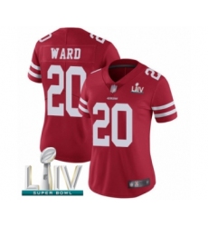 Women's San Francisco 49ers #20 Jimmie Ward Red Team Color Vapor Untouchable Limited Player Super Bowl LIV Bound Football Jersey