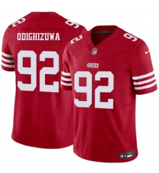 Men's San Francisco 49ers #92 Osa Odighizuwa Red 2026 F.U.S.E. Vapor Untouchable Limited Football Stitched Jersey