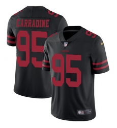 Men's Nike San Francisco 49ers #95 Cornellius Carradine Black Vapor Untouchable Limited Player NFL Jersey