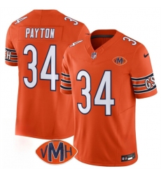 Men's Chicago Bears #34 Walter Payton Orange 2025 F.U.S.E. With VMH Vapor Untouchable Limited Football Stitched Jersey
