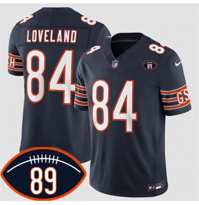 Men's Chicago Bears #84 Colston Loveland Navy 2026 F.U.S.E. With Mike Ditka 89 Vapor Untouchable Limited Football Stitched Jersey