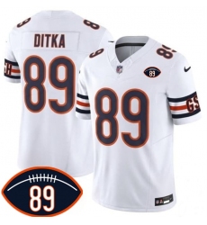 Men's Chicago Bears #89 Mike Ditka White 2026 With Mike Ditka 89 F.U.S.E. Vapor Untouchable Limited Football Stitched Jersey