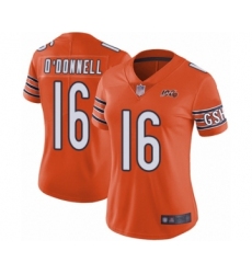 Women's Chicago Bears #16 Pat O'Donnell Orange Alternate 100th Season Limited Football Jersey