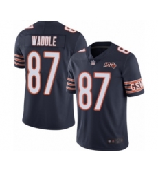 Youth Chicago Bears #87 Tom Waddle Navy Blue Team Color 100th Season Limited Football Jersey