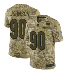 Youth Nike Cincinnati Bengals #90 Michael Johnson Limited Camo 2018 Salute to Service NFL Jersey