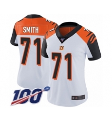 Women's Cincinnati Bengals #71 Andre Smith White Vapor Untouchable Limited Player 100th Season Football Jersey