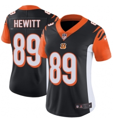 Women's Nike Cincinnati Bengals #89 Ryan Hewitt Vapor Untouchable Limited Black Team Color NFL Jersey
