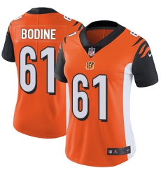Women's Nike Cincinnati Bengals #61 Russell Bodine Vapor Untouchable Limited Orange Alternate NFL Jersey