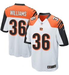 Men's Nike Cincinnati Bengals #36 Shawn Williams Game White NFL Jersey