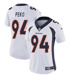 Women's Nike Denver Broncos #94 Domata Peko White Vapor Untouchable Limited Player NFL Jersey