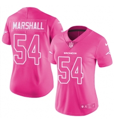 Women's Nike Denver Broncos #54 Brandon Marshall Limited Pink Rush Fashion NFL Jersey