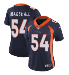 Women's Nike Denver Broncos #54 Brandon Marshall Navy Blue Alternate Vapor Untouchable Limited Player NFL Jersey