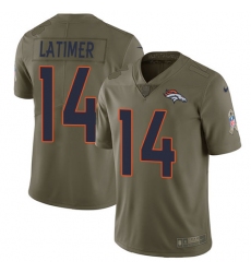 Men's Nike Denver Broncos #14 Cody Latimer Limited Olive 2017 Salute to Service NFL Jersey