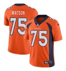 Men's Nike Denver Broncos #75 Menelik Watson Orange Team Color Vapor Untouchable Limited Player NFL Jersey