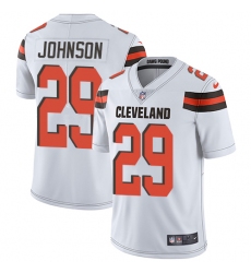 Men's Nike Cleveland Browns #29 Duke Johnson White Vapor Untouchable Limited Player NFL Jersey
