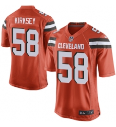 Men's Nike Cleveland Browns #58 Christian Kirksey Game Orange Alternate NFL Jersey