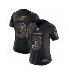Women's Tampa Bay Buccaneers #3 Jameis Winston Black Gold Vapor Untouchable Limited Football Jersey
