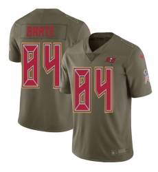 Men's Nike Tampa Bay Buccaneers #84 Cameron Brate Limited Olive 2017 Salute to Service NFL Jersey