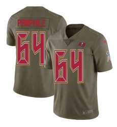 Men's Nike Tampa Bay Buccaneers #64 Kevin Pamphile Limited Olive 2017 Salute to Service NFL Jersey