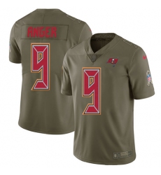 Youth Nike Tampa Bay Buccaneers #9 Bryan Anger Limited Olive 2017 Salute to Service NFL Jersey