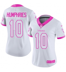Women's Nike Tampa Bay Buccaneers #10 Adam Humphries Limited White/Pink Rush Fashion NFL Jersey