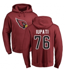 NFL Nike Arizona Cardinals #76 Mike Iupati Maroon Name & Number Logo Pullover Hoodie