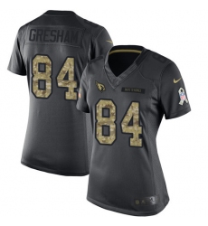 Women's Nike Arizona Cardinals #84 Jermaine Gresham Limited Black 2016 Salute to Service NFL Jersey