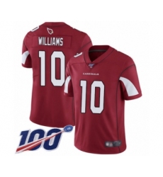 Men's Arizona Cardinals #10 Chad Williams Red Team Color Vapor Untouchable Limited Player 100th Season Football Jersey