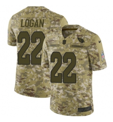Men's Nike Arizona Cardinals #22 T. J. Logan Limited Camo 2018 Salute to Service NFL Jersey