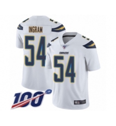 Men's Los Angeles Chargers #54 Melvin Ingram White Vapor Untouchable Limited Player 100th Season Football Jersey