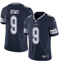Men's Nike Dallas Cowboys #9 Tony Romo Navy Blue Team Color Vapor Untouchable Limited Player NFL Jersey