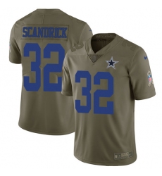 Men's Nike Dallas Cowboys #32 Orlando Scandrick Limited Olive 2017 Salute to Service NFL Jersey